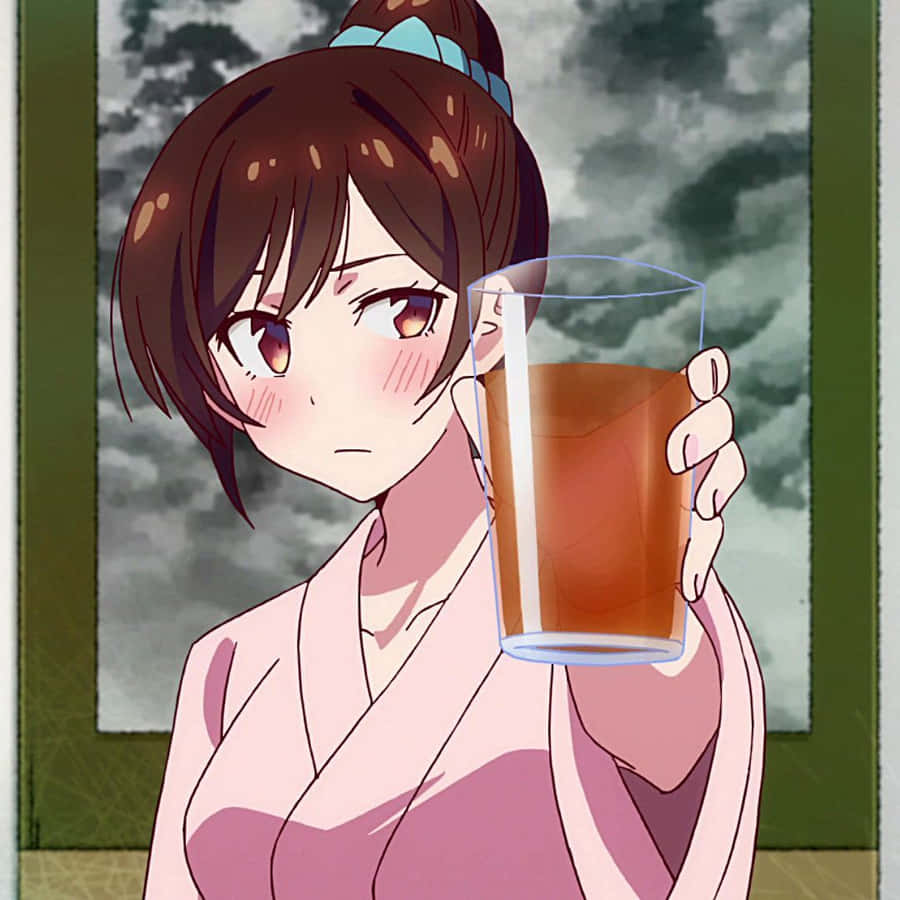 Chizuru Maihara Posing In Her Stylish Outfit Wallpaper