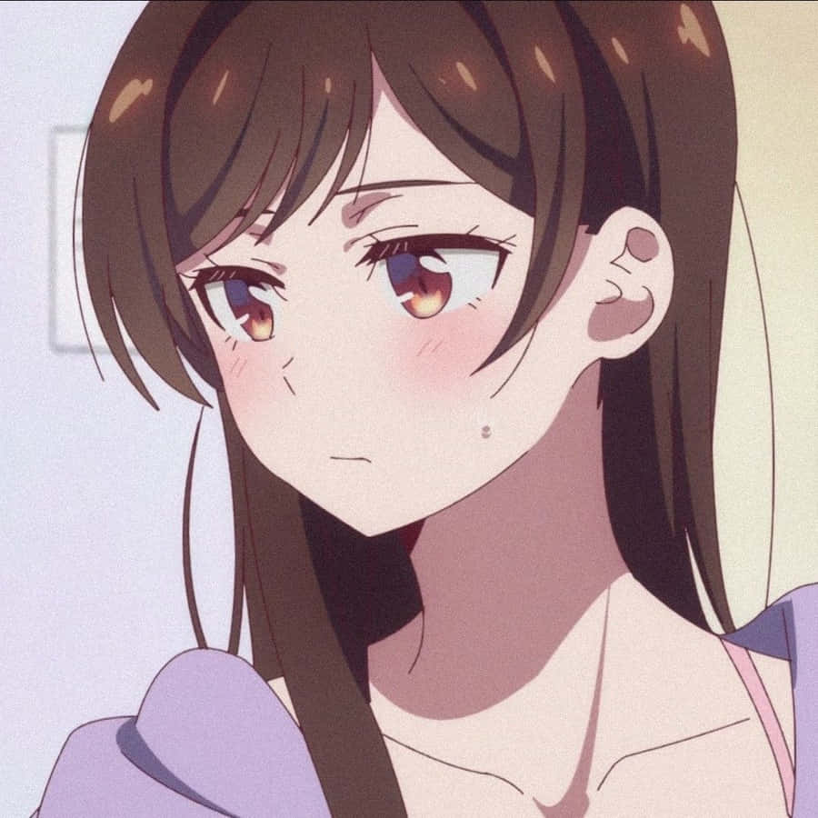 Chizuru Maihara Smiling Under Cherry Blossoms Wallpaper