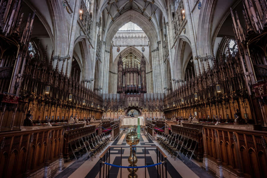Choir High Altar York Minster Cathedral Wallpaper