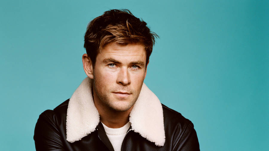 Chris Hemsworth Looks Dapper In A Fur And Leather Jacket. Wallpaper
