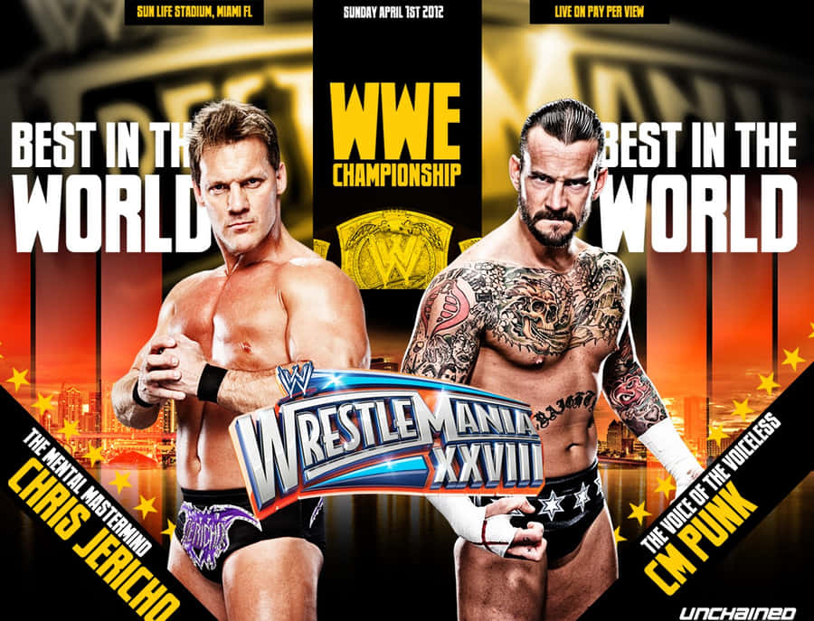 Chris Jericho Cm Punk Wwe Championship Wallpaper