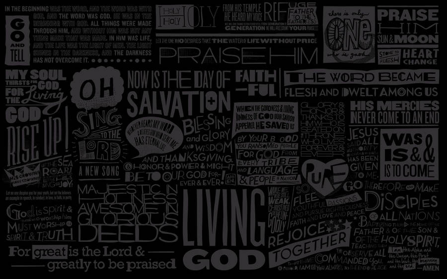 Christian Black Wall Wallpaper