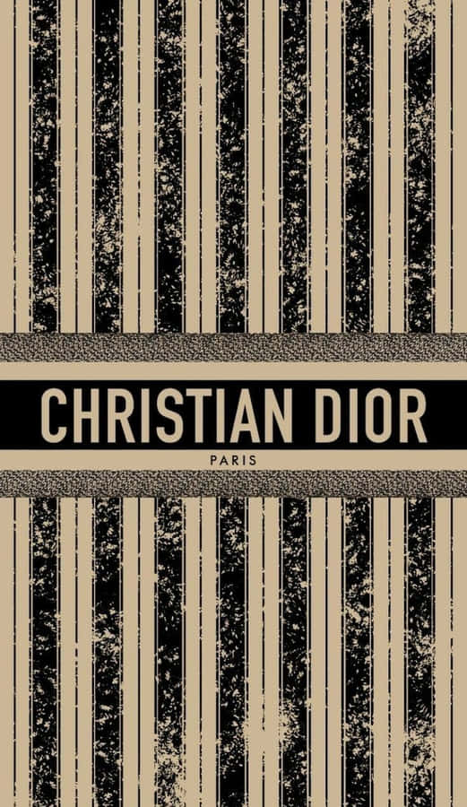 Christian Dior Striped Logo Design Wallpaper