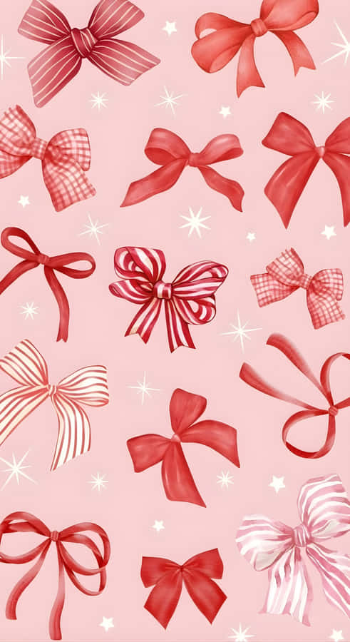 Christmas Bow Collection Wallpaper