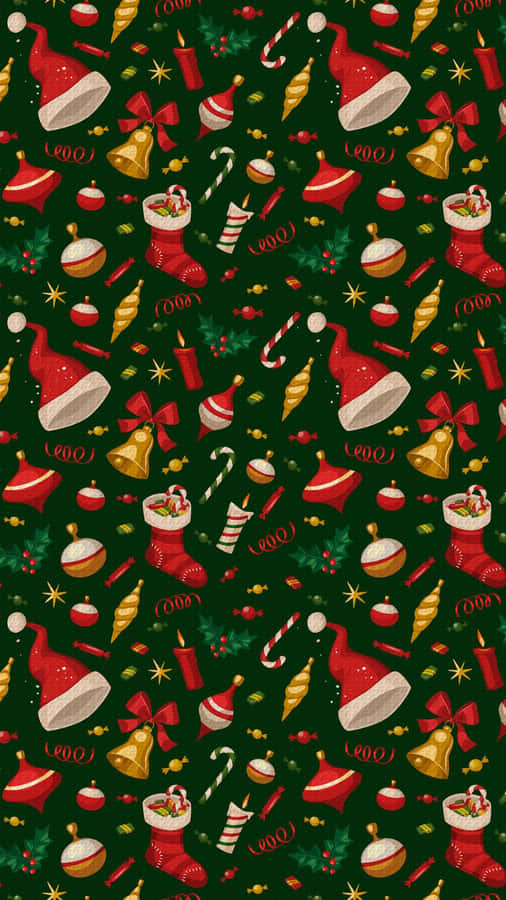 Christmas Figures Pattern Wallpaper