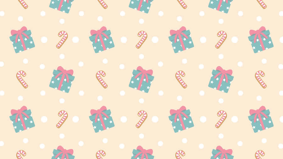 Christmas Gift Pattern Wallpaper
