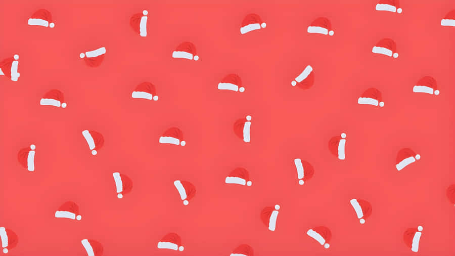 Christmas Hat Pattern Wallpaper