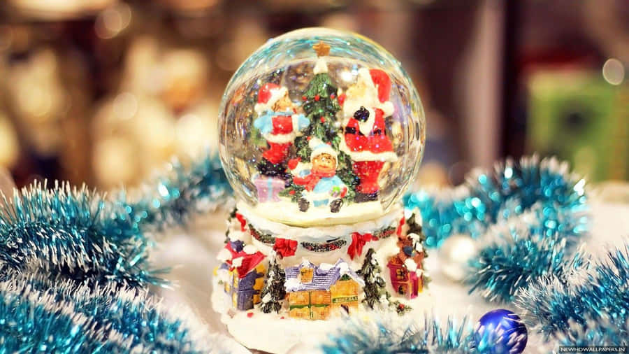 Christmas Snow Globe Magic Wallpaper