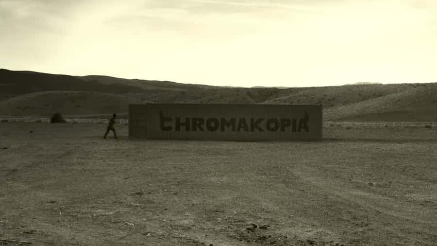 Chromatopia Desert Sign Wallpaper