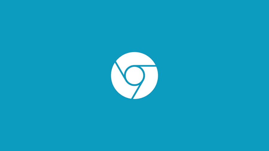 Chrome Browser Icon Aesthetic Blue Background Wallpaper
