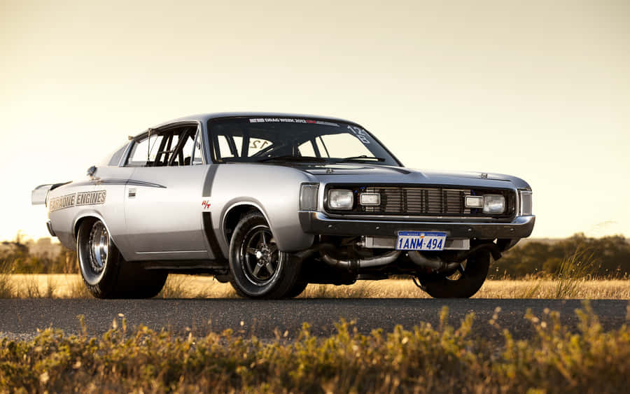 Chrysler Valiant Charger In Matte Gray Wallpaper