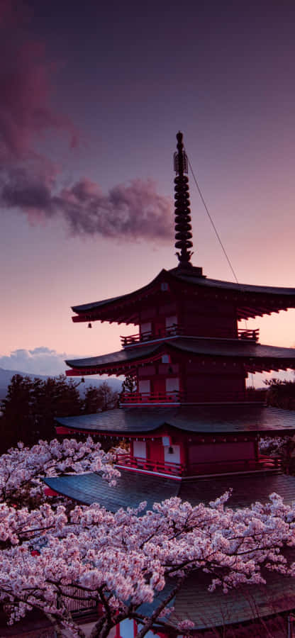 Churei Tower Japanese Iphone Wallpaper