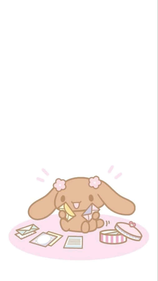 Cinnamoroll Friend Mocha Crafting Time Wallpaper