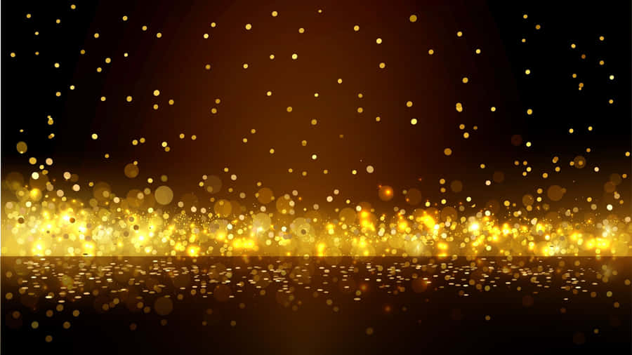 Circle Black And Gold Glitter Wallpaper