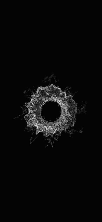 Circle Sound Waves Minimal Dark Iphone Wallpaper