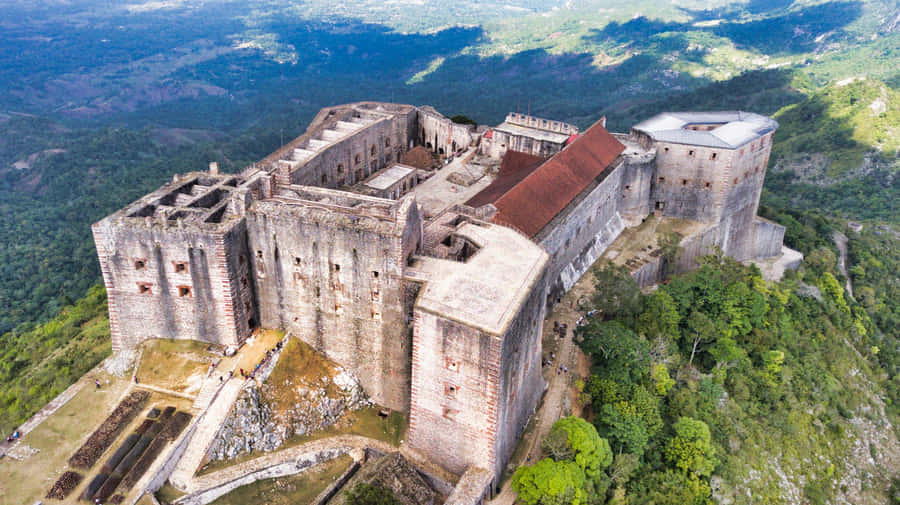 Citadelle Laferriere Building Overhead View Wallpaper