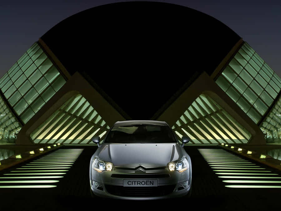 Citroen C2 Futuristic Architecture Backdrop Wallpaper