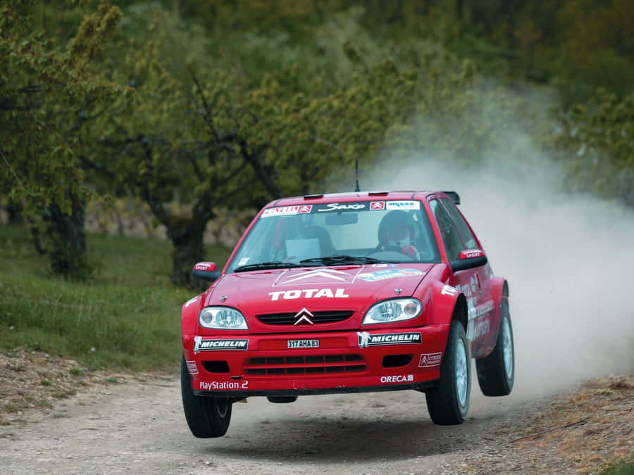 Citroen C2 Super1600 Rally Action Wallpaper