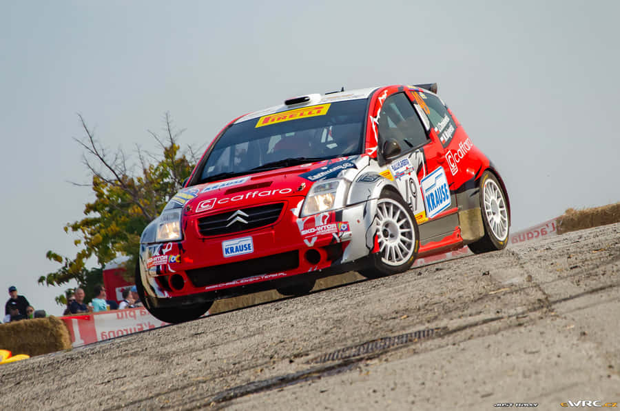 Citroen C2 Super1600 Rally Action Wallpaper