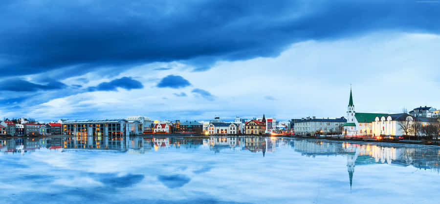 City In Iceland Desktop Wallpaper