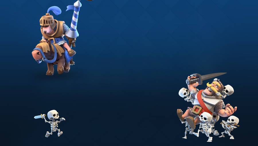 Clash Royale Knight Vs. Skeleton Army Wallpaper
