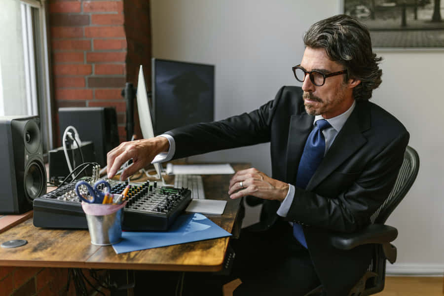 Class Up Any Look With A Navy Blue Tie Wallpaper