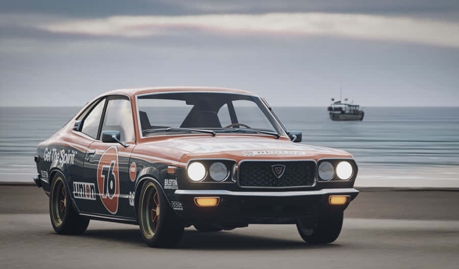 Classic 1970s Mazda Rx-3 In Vibrant Condition Wallpaper