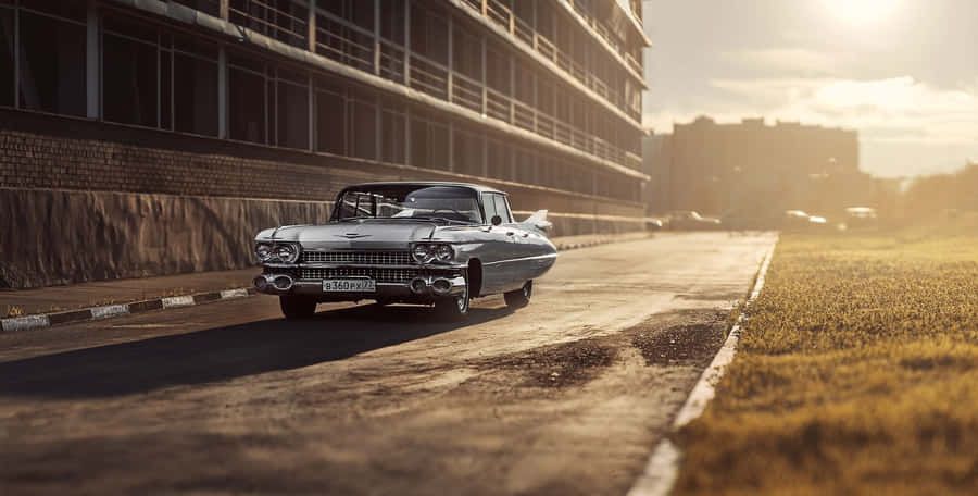 Classic Cadillac Deville In All Its Glory Wallpaper