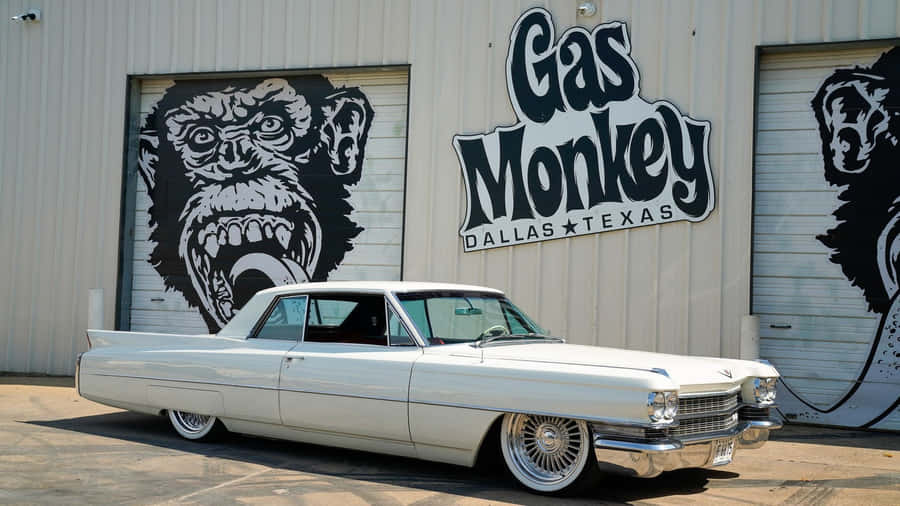 Classic Elegance: Cadillac Deville In Pristine Condition Wallpaper