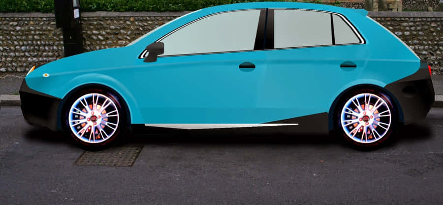 Classic Fiat Ritmo In Vibrant Red Wallpaper