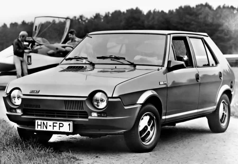 Classic Fiat Ritmo On Display Wallpaper