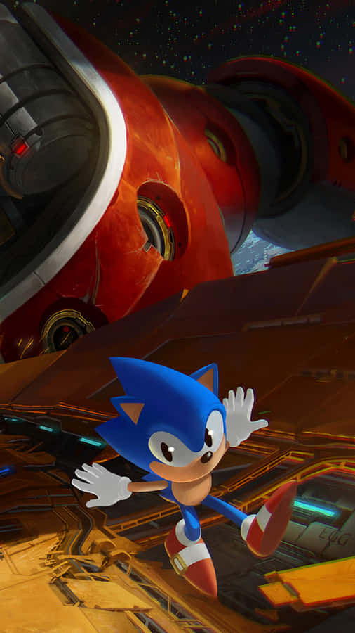 Classic Sonic Running On Green Hill Zone Wallpaper