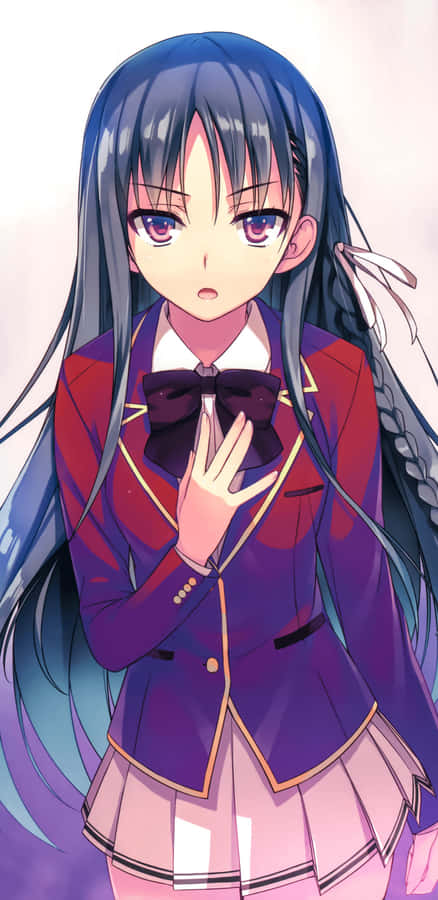 Classroom Of The Elite_ Anime Girl Uniform Wallpaper