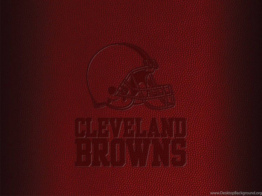 Cleveland Browns On Leather Wallpaper