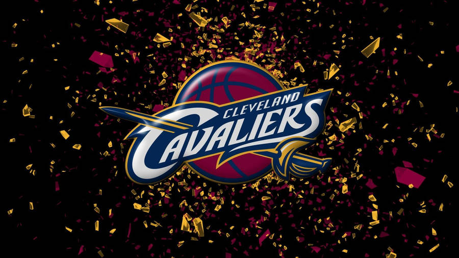 Cleveland Cavaliers Red And Gold Confetti Wallpaper