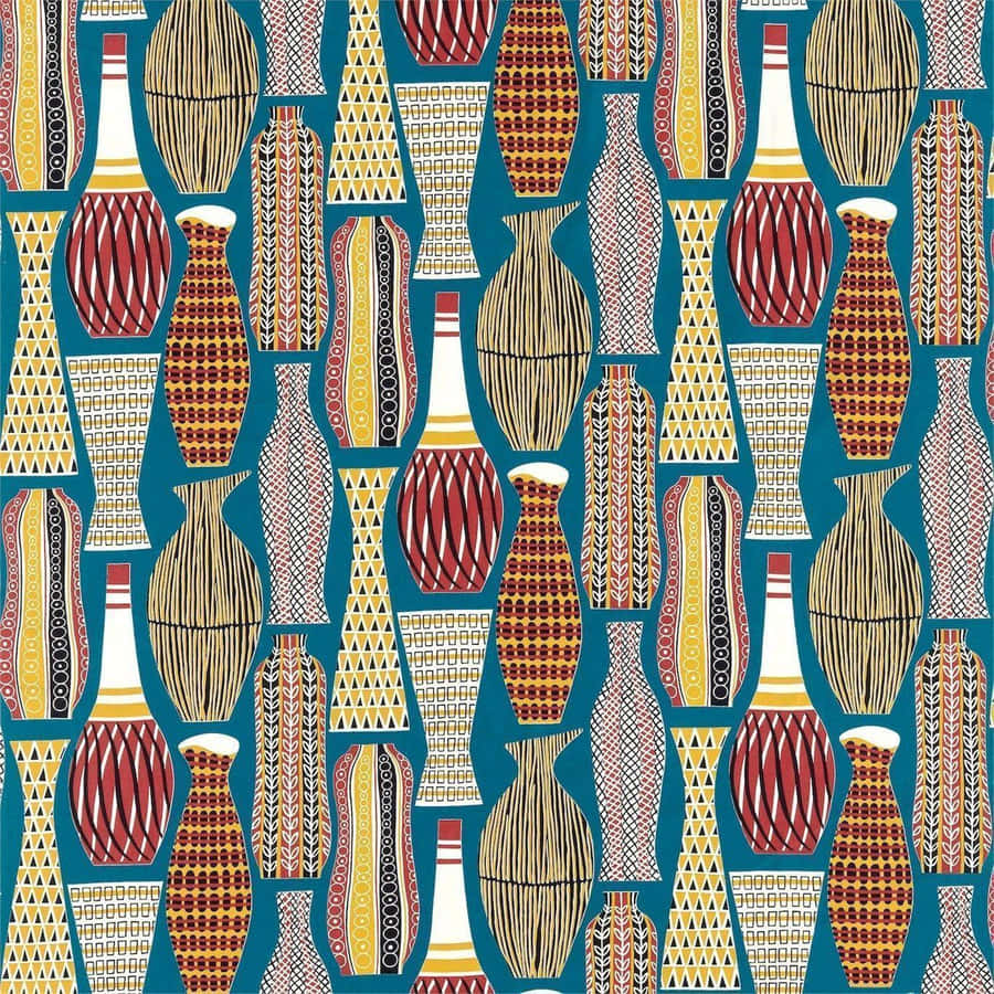 Close Up Detail Of Colorful Textile Art Wallpaper