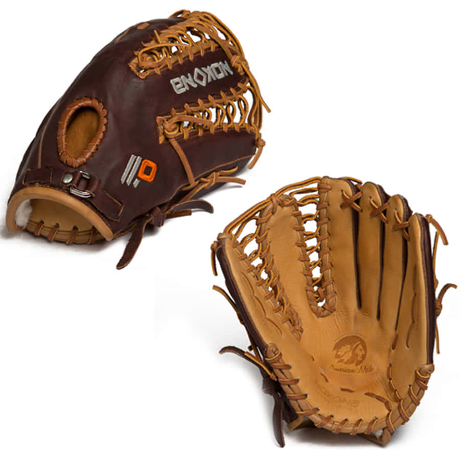 Close-up Of Professional Baseball Gloves Wallpaper