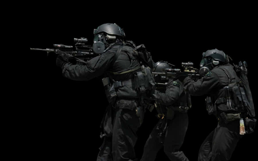 Close-up Of Swat Team Preparing For Mission Wallpaper