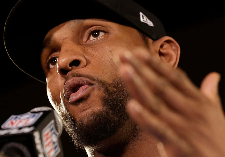 Close Up Sportsman Speaking Press Conference Wallpaper