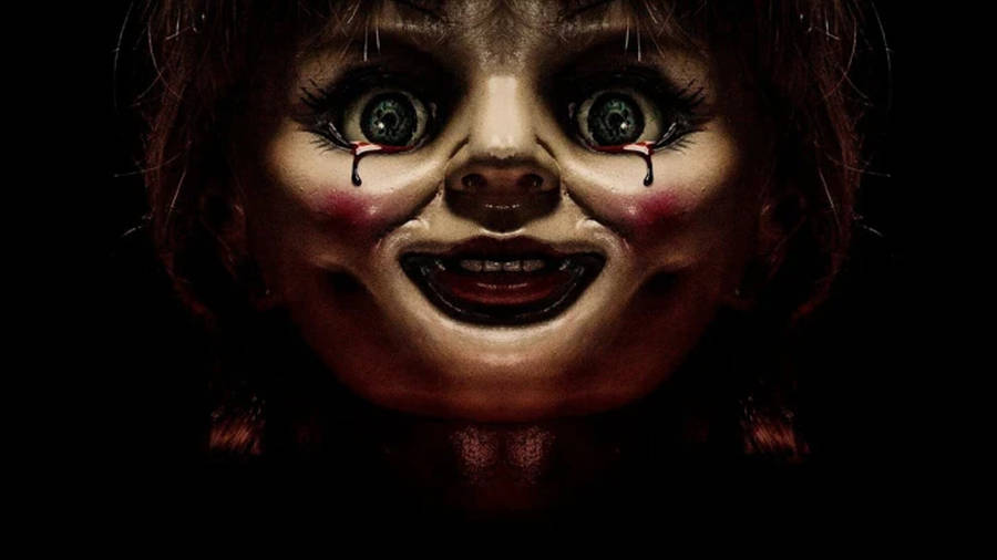Closed-up Annabelle Cursed Doll Wallpaper