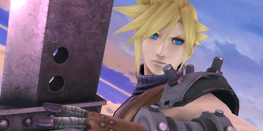 Cloud Strife Portraitwith Sword Wallpaper