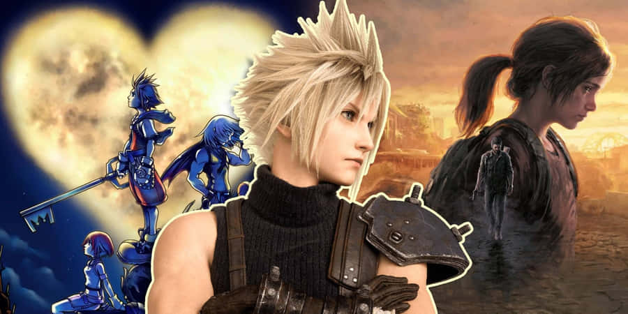 Cloud Strifeand Video Game Characters Collage Wallpaper