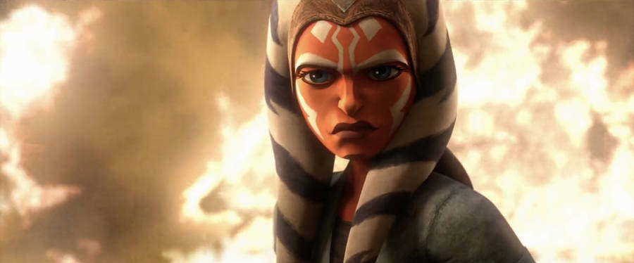 Clouds Behind Ahsoka Tano Wallpaper