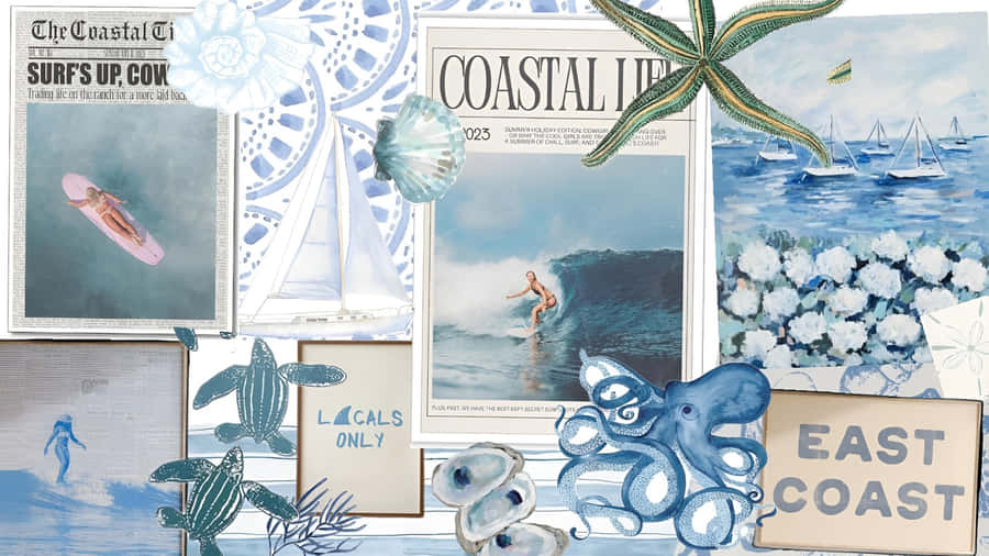 Coastal Beach Vibes Wallpaper