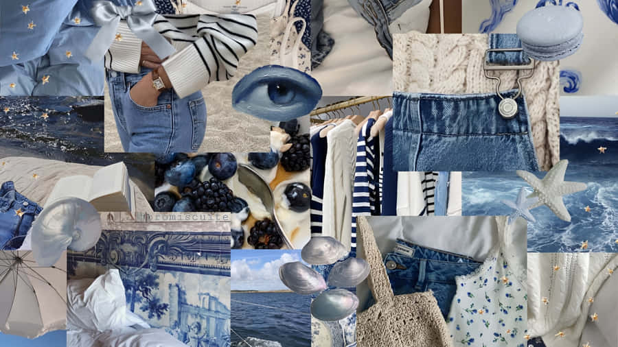 Coastal Blue Style Inspiration Wallpaper