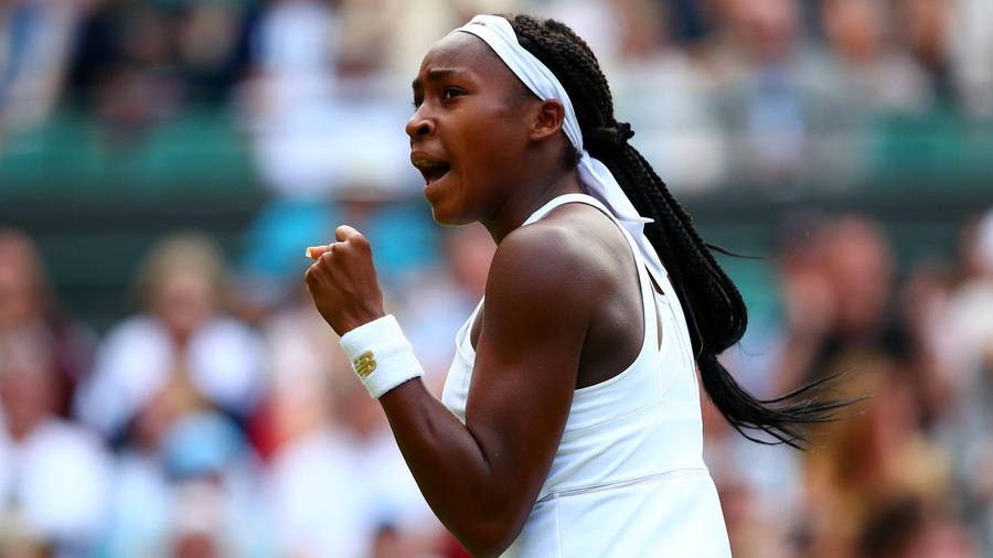 Coco Gauff With Closed Fist Wallpaper