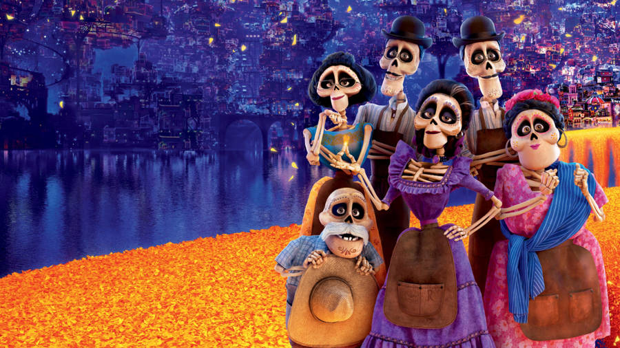 Coco Skeleton Rivera Family Wallpaper