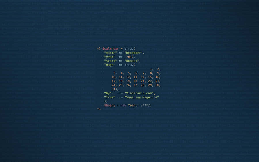 Code Calendar Wallpaper Wallpaper
