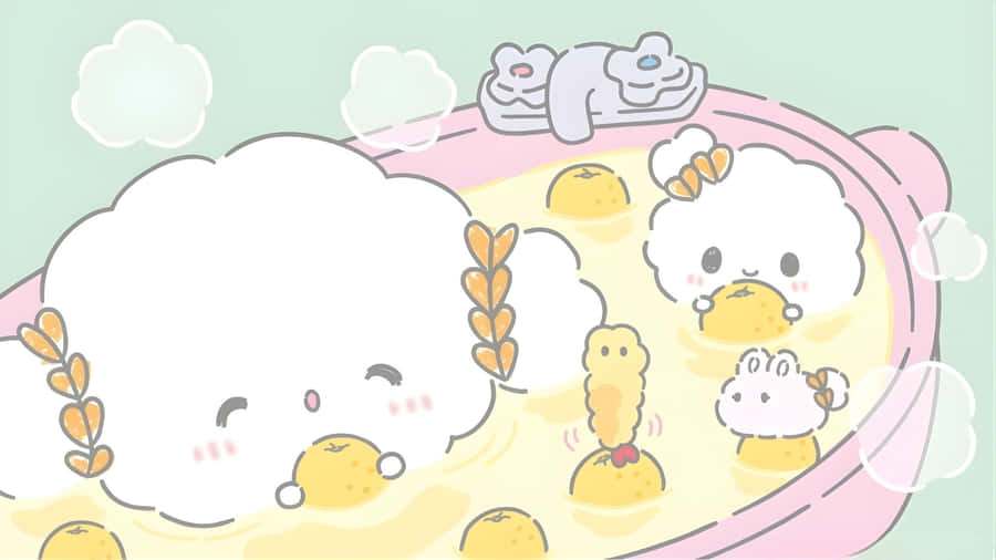 Cogimyun Cute Character Family Wallpaper