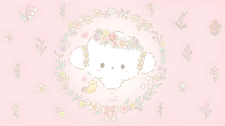 Cogimyun Cute Floral Character Wallpaper